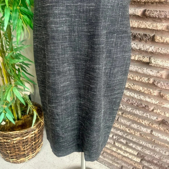 Classiques Entier Black Tweed Professional Sleeveless Wool Blend Sheath Dress - Picture 5 of 7
